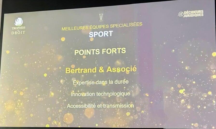 Cabinet Bertrand Meilleur Cabinet d'Avocat en Droit du Sport 2024