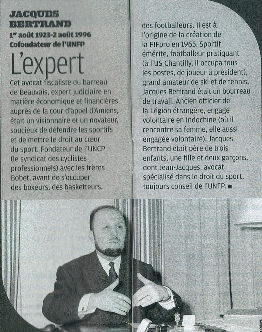 Jacques Bertrand histoire droit du sport